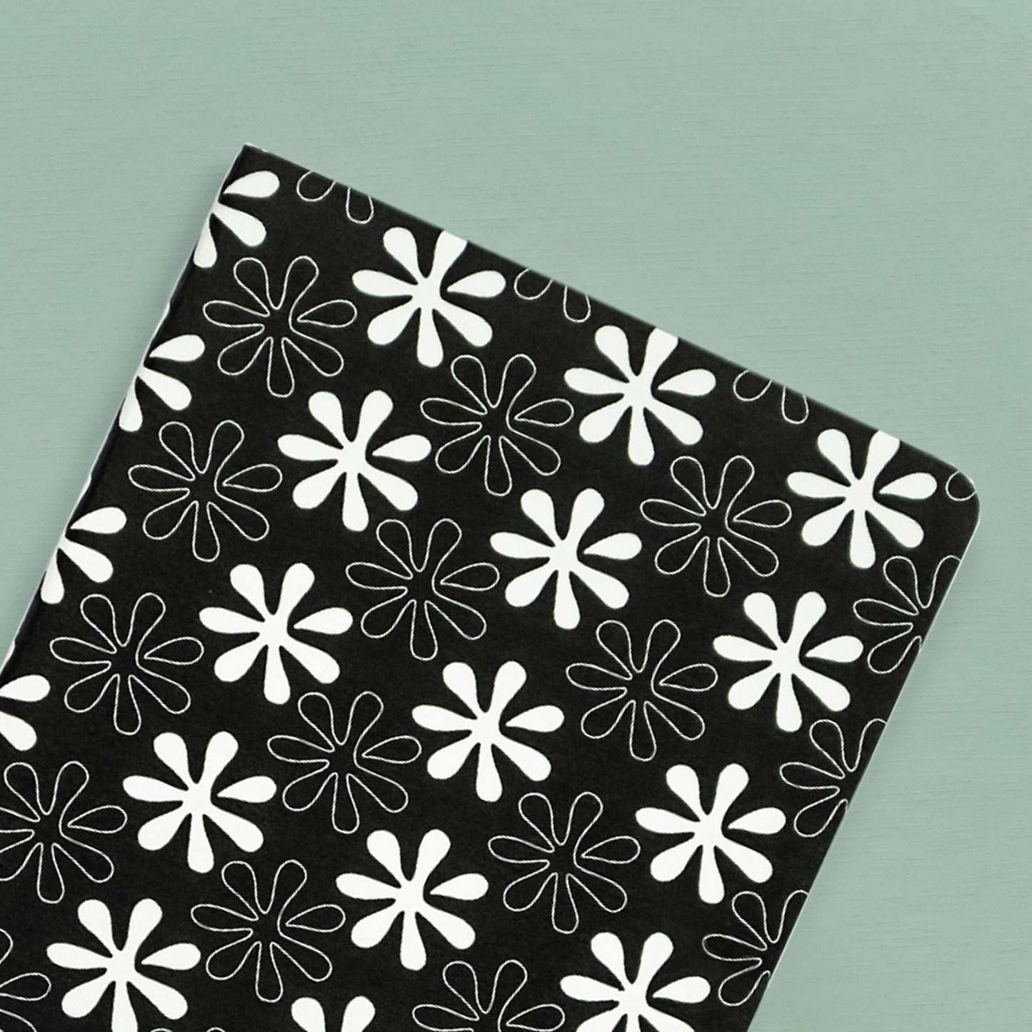 Black Floral Notebook